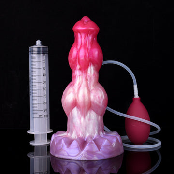 9 Inch Pink Big Knot Monster Dog Squirting Dildo