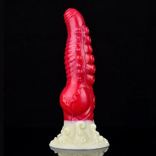 9 Inch Monster Knot Red Tentacle Dildo