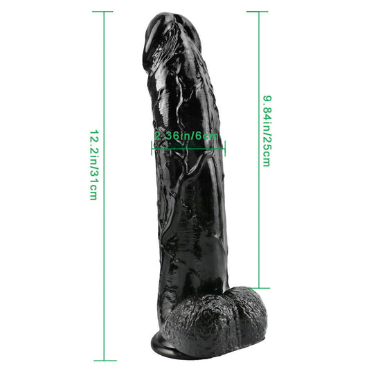Huge Black Dildo 12 Inch Giant