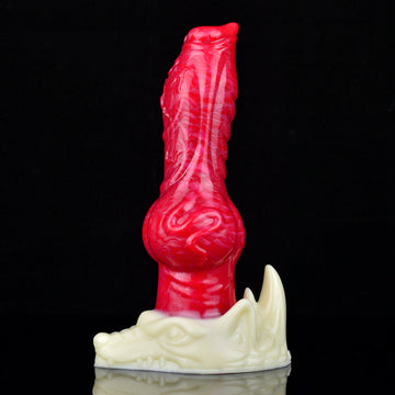 7 Inch Silicone Base Patterned Dog Dildo