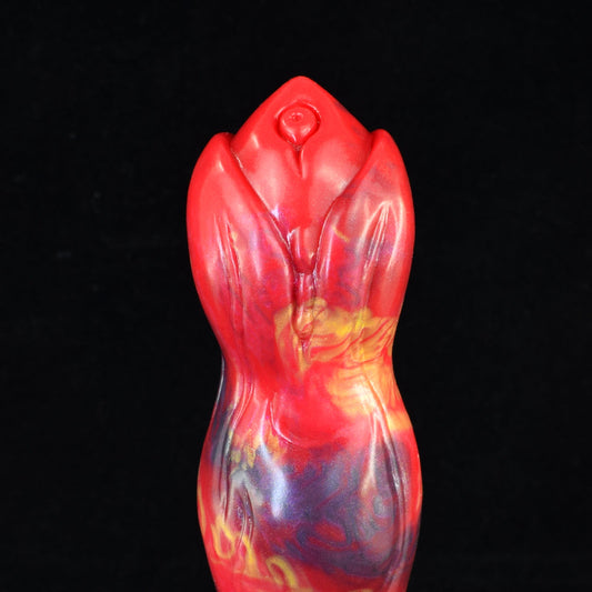 10 Inch Triple Knot Red Monster Horse Dildo