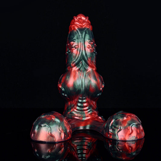 7 Inch Fantasy Red Knot Dog Dildo