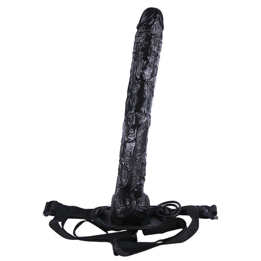 Huge Strap On 16 Inch Black Dildo