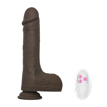 Black 9 Inch Fully Automatic Thrusting Dildo