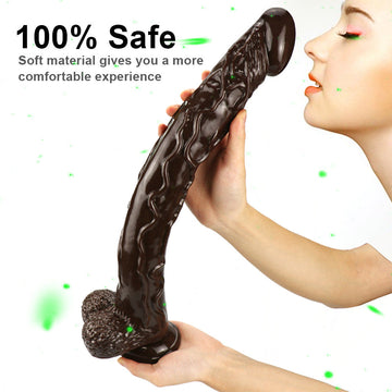 16 Inch Long Brown Anal Dildo