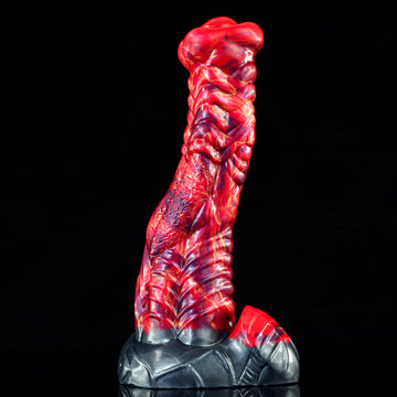 9 Inch Red Lava Monster Horse Dildo