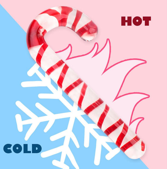Candy Cane Dildo Christmas Funny Glass Anal
