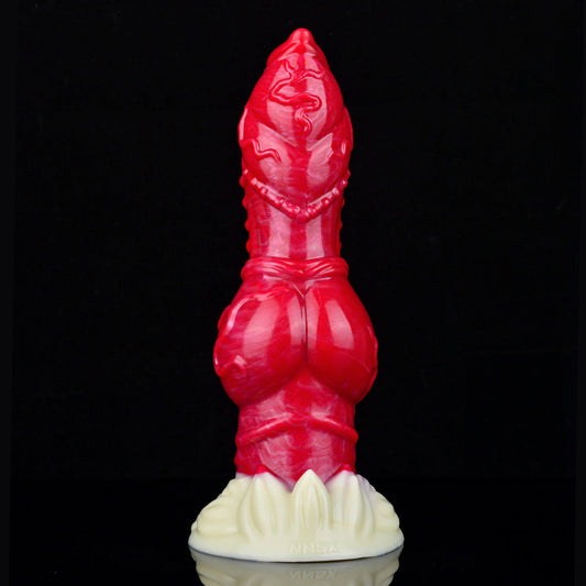 9 Inch Realistic Vein Red Fantasy Dog Dildo