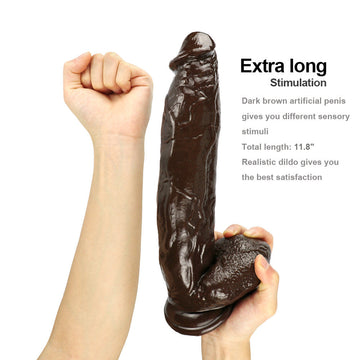 11 Inch Big Thick Brown Realistic Dildo