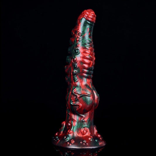 9 Inch Red Devil Silicone Knot Tentacle Dildo