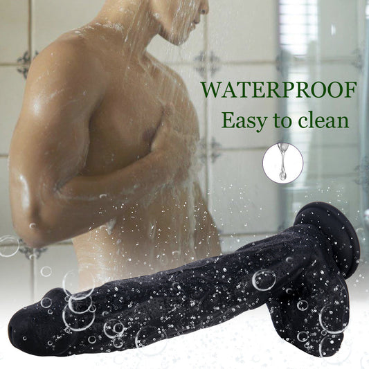 10 Inch Silicone Big Black Dildo