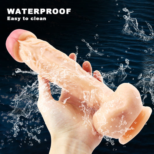 Flesh Colored Realistic Veins 9 Inch Dildo