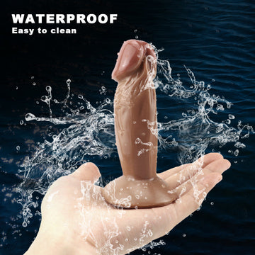 4 Inch Short Rough Brown Dildo