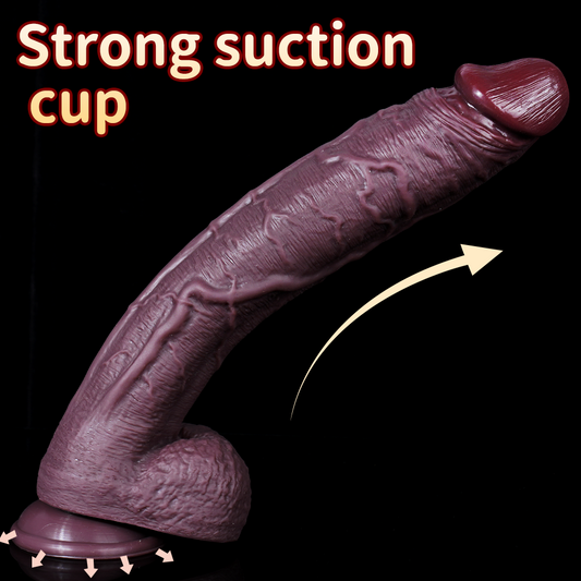 Realistic Chocolate Brown Big 12 Inch Dildo