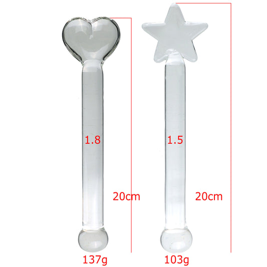 Cute Clear Fairy Masturbating Glass Dildo