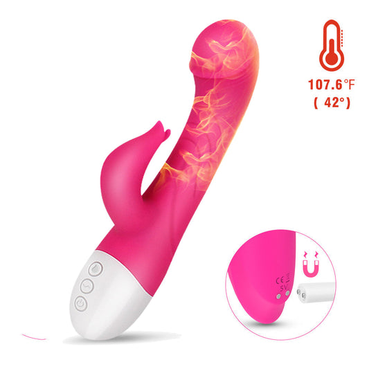 Pink Smart Heated Quiet Rabbit Vibrator