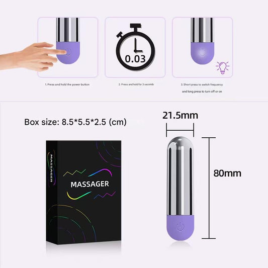 Super Strong Waterproof Silver Bullet Vibrator