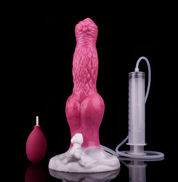8 Inch Pink Fantasy Monster Dog Squirting Dildo