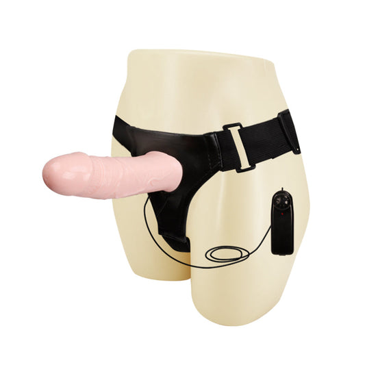 Men Hollow Vibrating Strap On Dildo