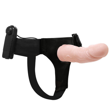 Flesh Realistic Adjustable Strap On Vibrator