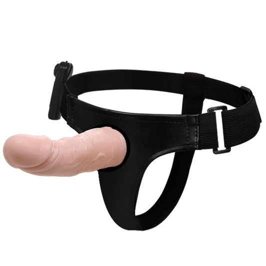 Flesh Realistic Adjustable Strap On Vibrator