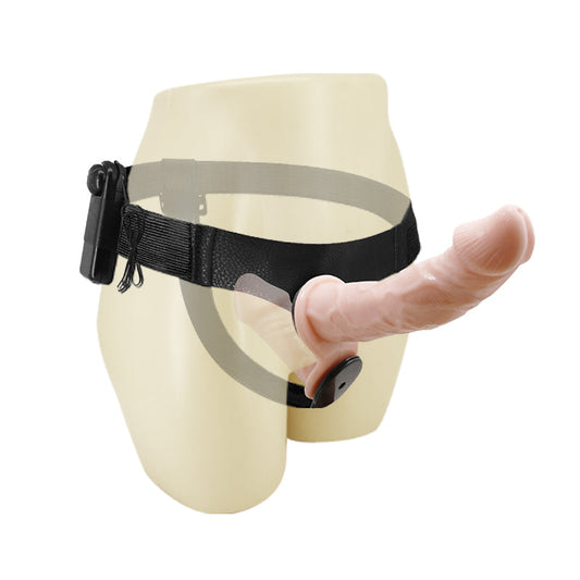 Realistic Wearable Double Vibrating Strap On Dildo