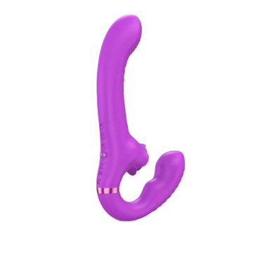 Clitoris Stimulation Double Couple Strapless Dildo