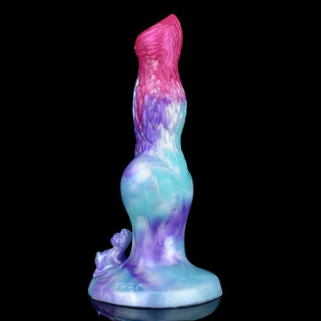 8 Inch Colorful Textured Knot Dog Dildo
