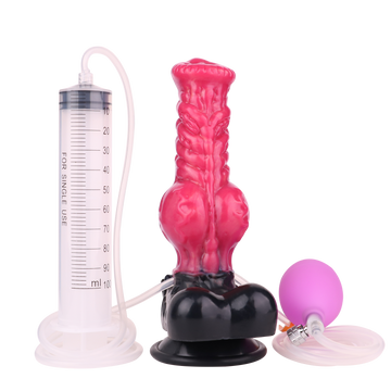 8 Inch Red Dildo Inflatable Ejaculating Dildo