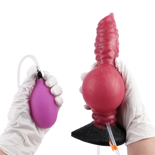 7 Inch Silicone Red Monster Ejaculating Dildo