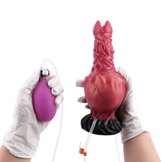 8 Inch Red Alien Ejaculating Dildo