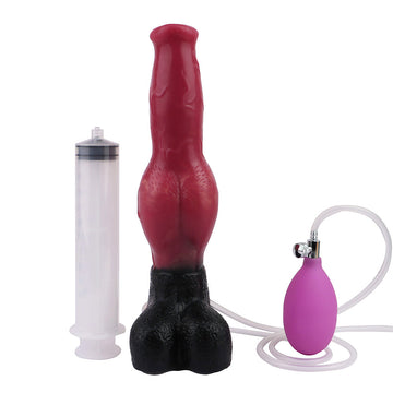 10 Inch Red Fantasy Horse Ejaculating Dildo