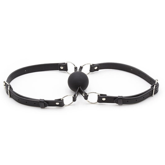Double Ball Gag Black Adjustable Sex Toy