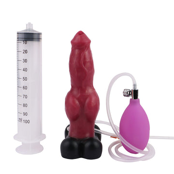 7 Inch Silicone Red Dog Ejaculating Dildo