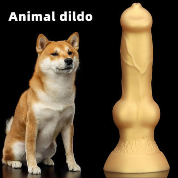 Small Yellow Anal Toy Dog Dildo