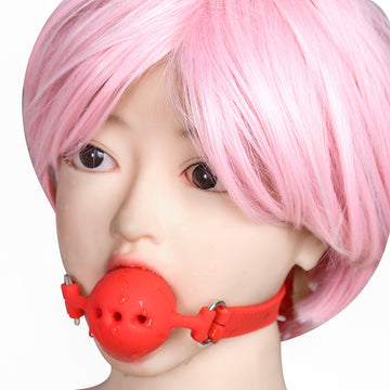 Red Silicone Ball Gag Drooling Bondage Training