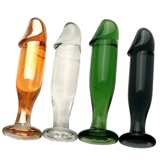 Glass Anal Dildo 5 Inch Smooth Simulated Penis