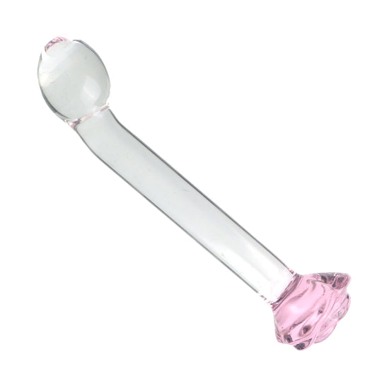Clear Smooth Rose Durable Glass Dildo