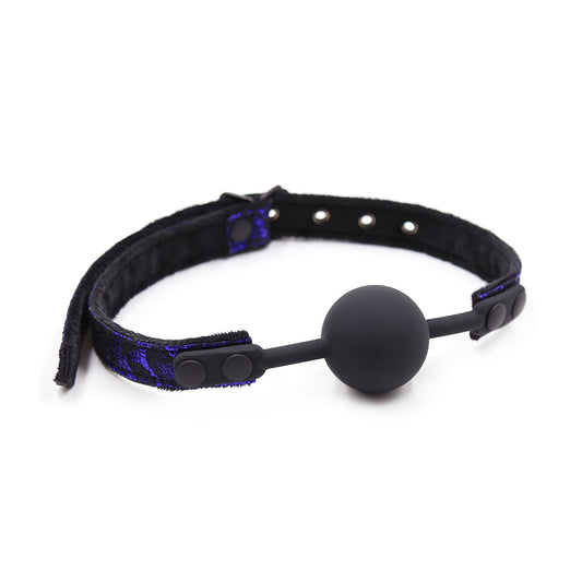 Gay Ball Gag Blue 1.5in Silicone Fetish