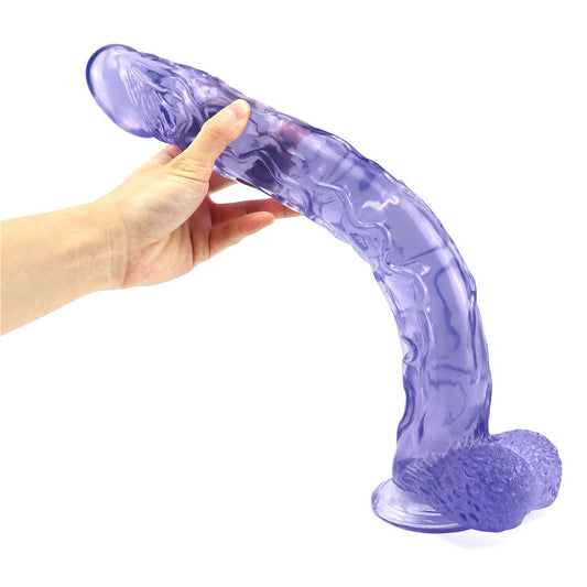 16 Inch Long Blue Jelly Dildo