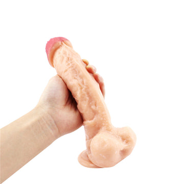Flesh Colored Realistic Veins 9 Inch Dildo