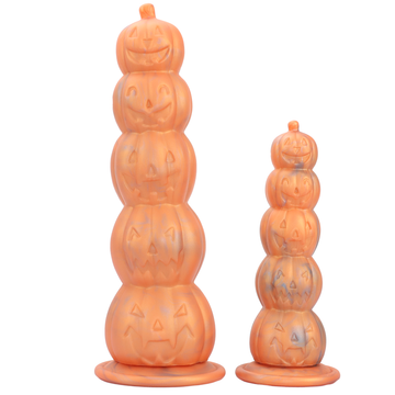 Pumpkin Painted Knot Huge Butt Plug