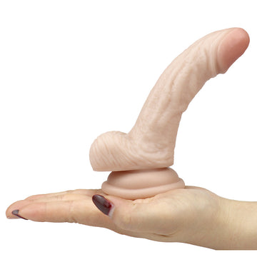 White Dildo Silicone With Suction Cup Balls