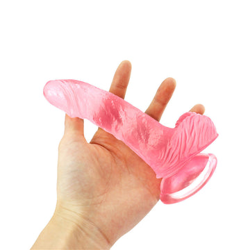 6 Inch Small Pink Curved Dildo
