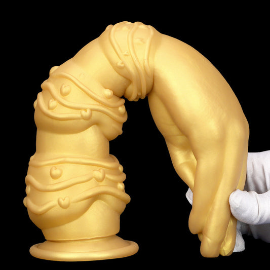 13 Inch Gold Silicone Huge Hand Fist Dildo