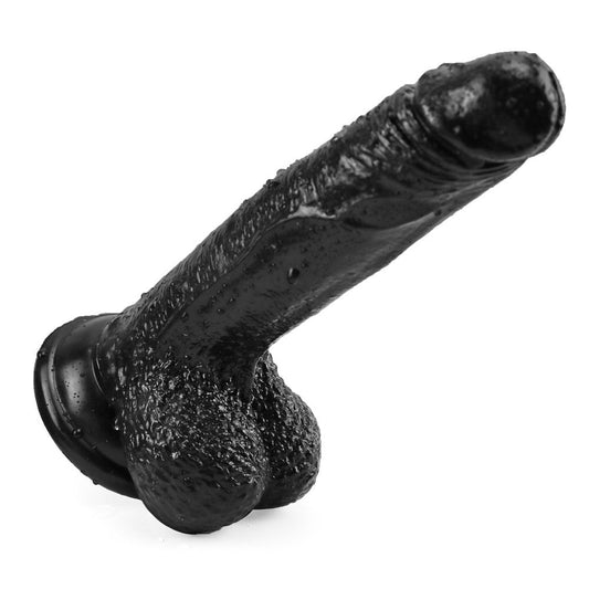 7 Inch Suction Cup Black Realistic Dildo