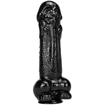 11 Inch Alien Bald Big Black Dildo