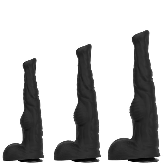 16 Inch Black Huge Silicone Horse Dildo