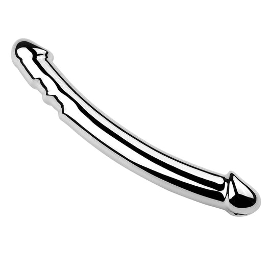 7 Inch Silver Double Ended  Metal Dildo