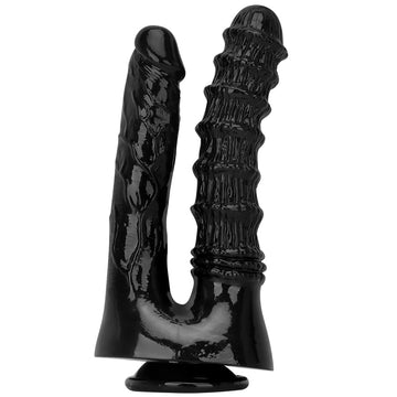 10 Inch Black Wearable Double Penetration Dildo